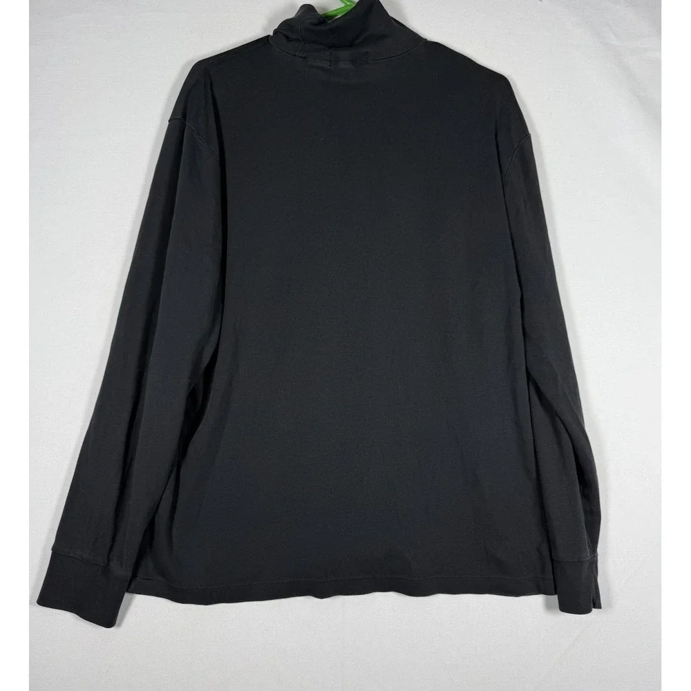 Polo Ralph Lauren Turtleneck Long Sleeve Shirt Men's XL Black Flesh Pony Casual
